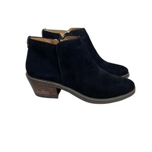 Sam Edelman Pryce Ankle Bootie Black Suede Waterproof 8.5
